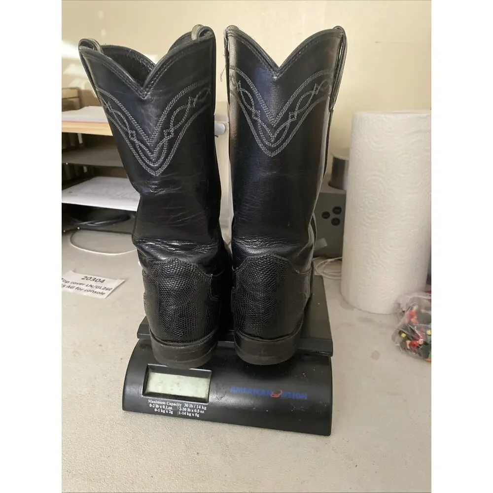 Justin Cowboy Boots 6.5B Black Women’s